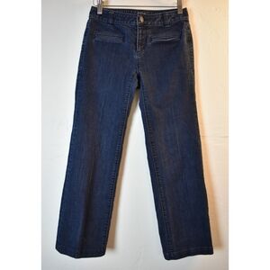 Ann Taylor Loft Dark Wash Wide Leg Jeans